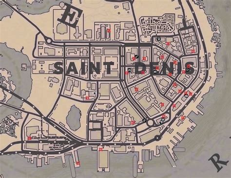 UPDATED Saint Denis all advanced rooftop access points map! Credit to ...