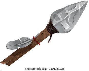 Prehistoric Stone Spear Stone Age Symbol Weapon Vector Image | atelier-yuwa.ciao.jp