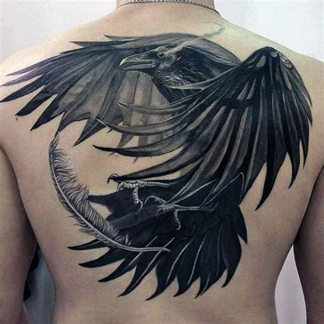 Tattoo Trends - 100 Raven Tattoo Designs For Men - Scavenge Sooty Bird Ink - TattooViral.com ...