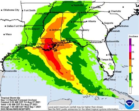 Ida landfall map: See where and when the storm is projected to hit | WATE 6 On Your Side