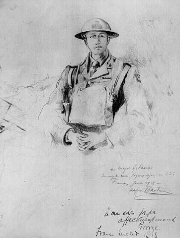 Major Georges P. Vanier. Pencil sketch by Alfred Bastien /… | Flickr