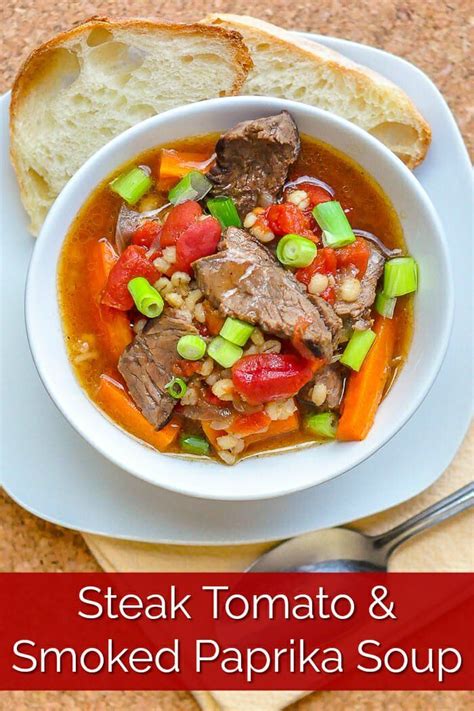 Steak Tomato and Smoked Paprika Soup. You can even use leftover steak! | Recipe | Soup recipes ...