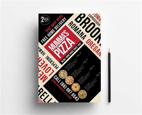 A4 Pizza Menu Template in PSD, Ai & Vector - BrandPacks