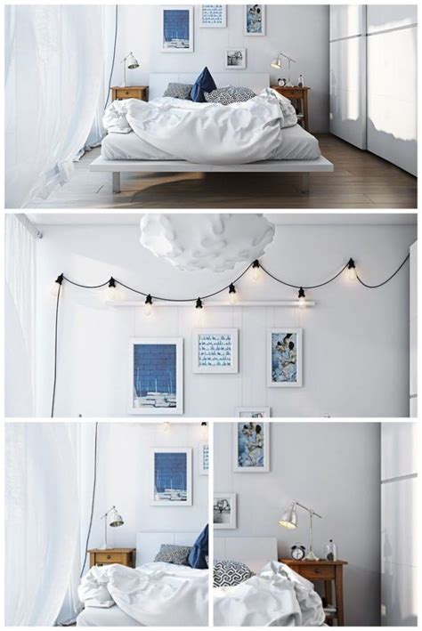 22 Сurious examples: How Lighting & Lamps change White Bedrooms | White bedroom, Small white ...