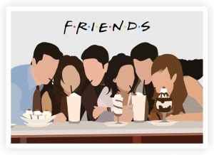 PL Friends Milkshakes Television Series Minimalist Wall Poster 13*19 ...