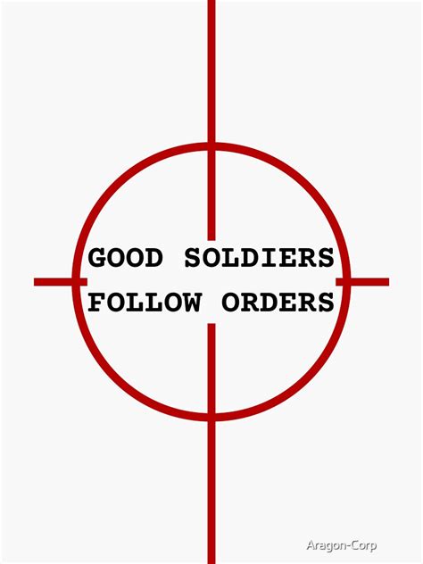 "Bad Batch: Good Soldiers Follow Orders Crosshair" Sticker for Sale by ...