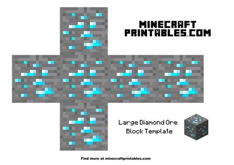 Minecraft Diamond Ore Pixel Art