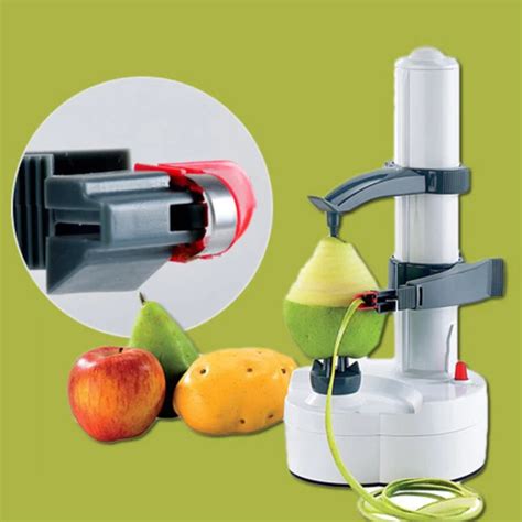 Multifunction Automatic Rotating Electric Fruit and Vegetable Peeler Apple Peeler with Two Spare ...