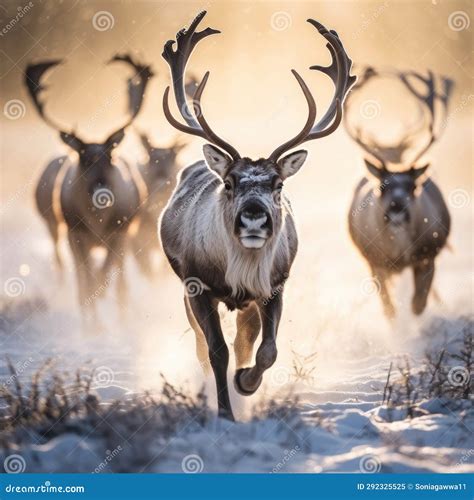 The Epic Migration of Caribou Across the Frozen Tundra by AI Generated ...