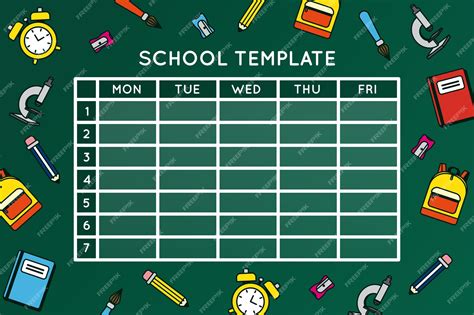 Premium Vector | Back to school timetable design