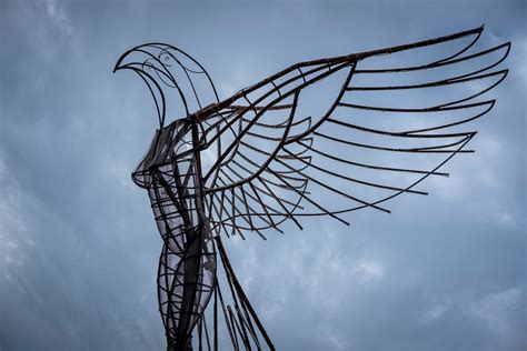 Metal Sculpture with Wings · Free Stock Photo