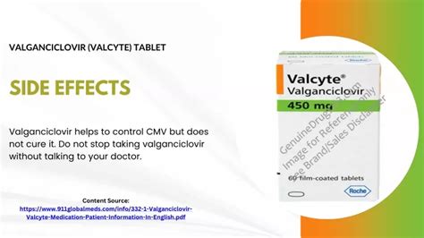 PPT - Valganciclovir (Valcyte) Tablet side effects PowerPoint ...