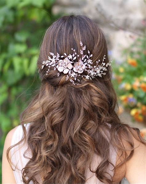 Wedding Accessories | Cabello de novia, Peinados boda pelo largo, Peinados fiesta pelo corto