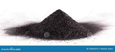 Pile of Coal Dust Isolated on White Background Stock Image - Image of ...