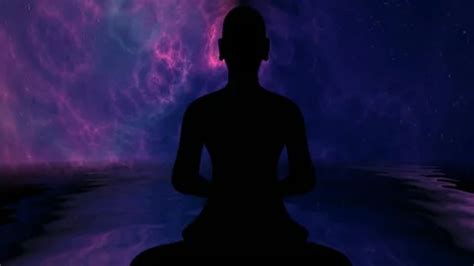 Buddhist monk in meditation pose against... | Stock Video | Pond5