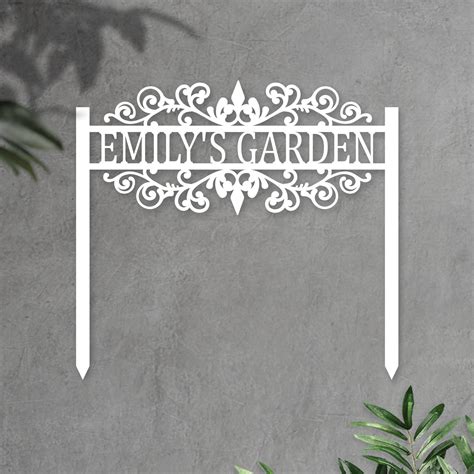 Custom Metal Garden Sign Metal Garden Stake Sign - Etsy