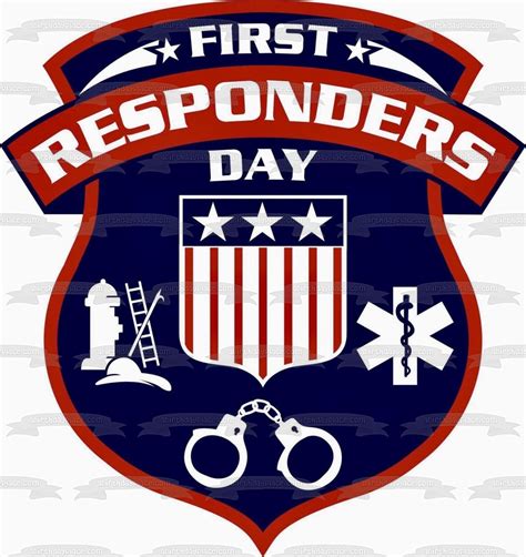 National First Responders Day First Responders Logo Edible Cake Topper ...