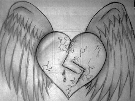 30+ Top For Broken Heart With Wings Drawing Easy - Sarah Sidney Blogs