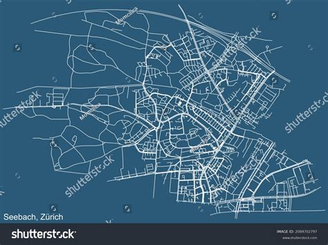 Detailed Technical Drawing Navigation Urban Street Stock Vector ...