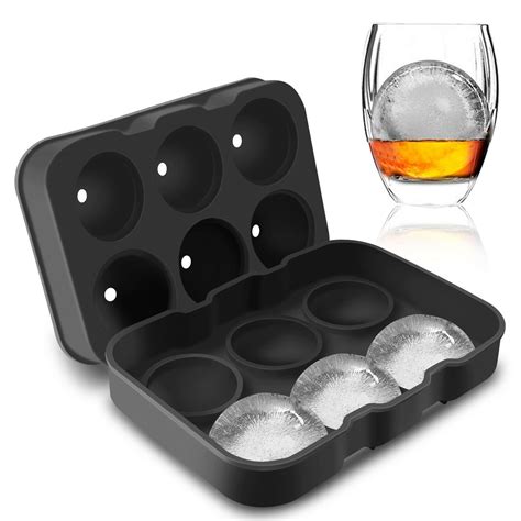 Home 10x ICE Ball Maker Round Sphere Tray Mold Cube Whiskey Cocktail Silicone 3 Model mold Bar ...