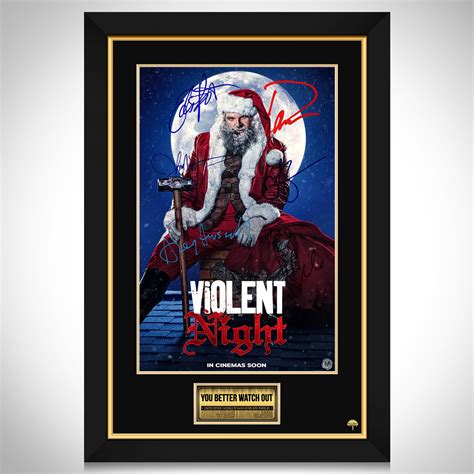 Violent Night Mini Poster Limited Signature Edition Custom Frame | RARE-T