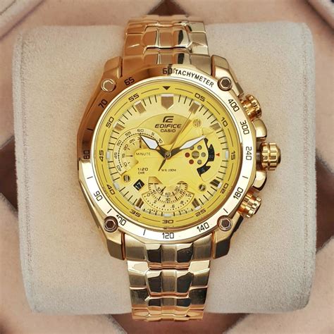 New Casio Edifice EF-550FG-9avdf Full Gold Edition Chronograph Men's ...