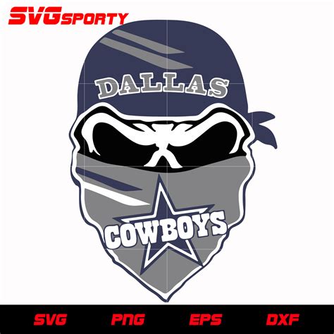 Dallas COWBOYS NFL Skull svg, NFL svg, eps, dxf, png, digital file – SVG Sporty