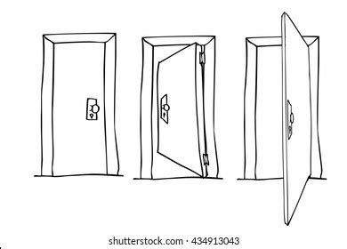 Hand Draw Sketch Doors: ilustración de stock 434913043 | Shutterstock