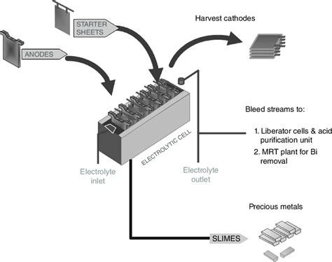 Schematic Diagram of the Copper Electrorefining Process (See insert for... | Download Scientific ...