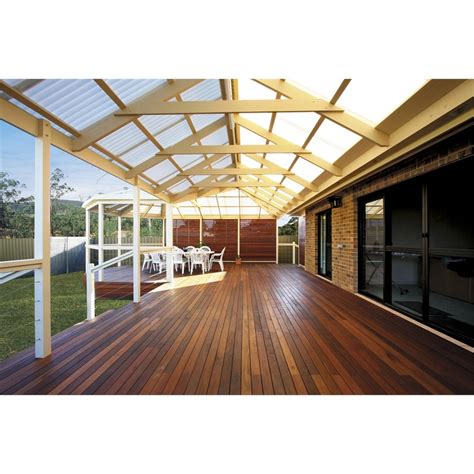 Softwoods 4.8 x 3.8m Pre-Cut Gable Attached Suntuf Standard Pergola Kit