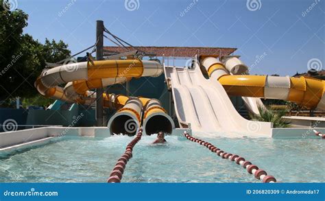 WaterPark Faliraki, Water Slides and Pools. Faliraki, Greece Editorial ...