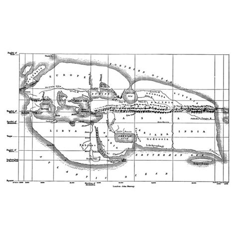 World Map Eratosthenes Nworld Map Based On The Conceptions Of The Ancient Greek Geographer ...