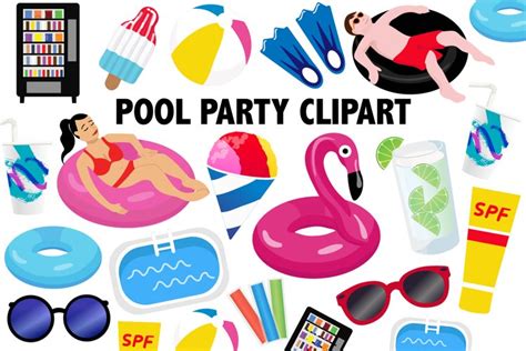 Pool Party Clipart (240891)