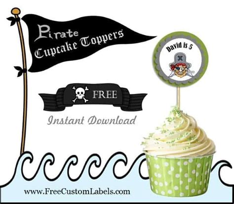 Pirate Cupcake Toppers