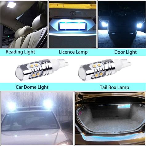 DIY interior led car lights & headlights & sidelights & foglights wihte ...