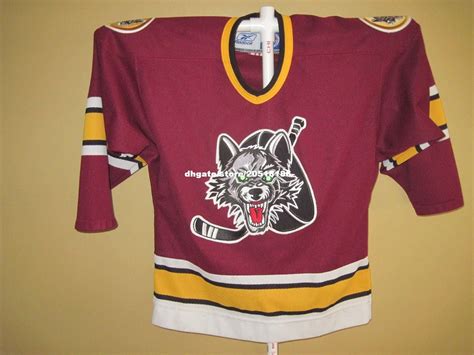 2019 Cheap Custom Chicago Wolves Jerseys Officially Licensed AHL Stitched Men'S Hockey Jersey ...