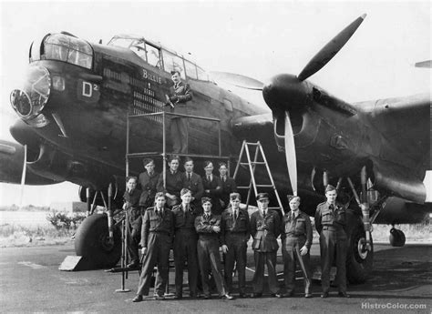 Avro Lancaster & Ground Crew – Colorized Historical Pictures