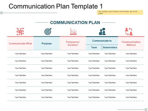 Communication Plan Template 1 Ppt Design | PowerPoint Presentation ...