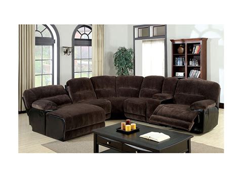 Glasgow Dark Brown Microfiber Recliner Sectional Sofa Couch - Shop for ...