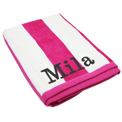 Monogrammed Beach Towel Beach Towels Personalized Striped - Etsy