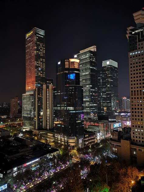 Late at night in downtown Shanghai : r/pics