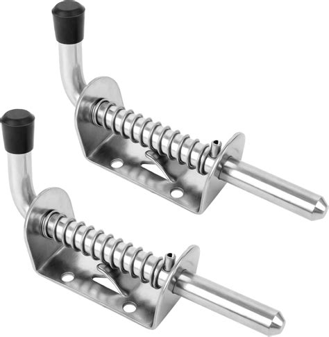 Huayue 2 PCS Spring Loaded Latch, 304 Stainless Steel Barrel Bolt Lock ...