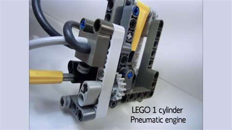 LEGO 1 Cylinder Pneumatic engine - YouTube