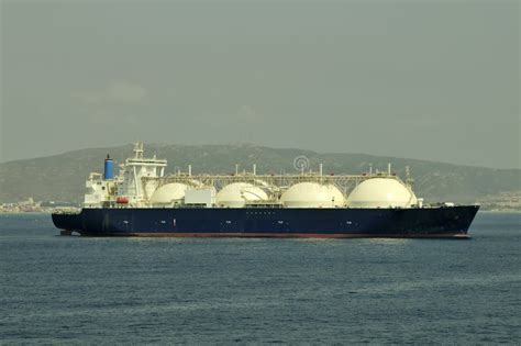 LNG Carrier Ship for Natural Gas Stock Image - Image of harbour ...