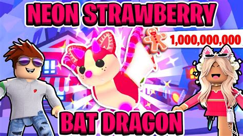 We Make A NEON Strawberry BAT DRAGON in Roblox Adopt Me! Watch it ...