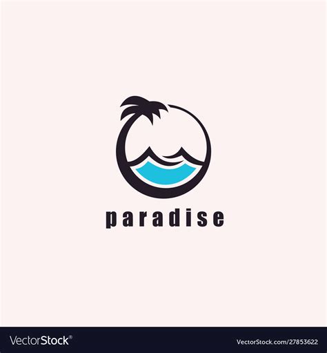 Paradise logo design Royalty Free Vector Image