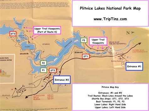 Plitvice Lakes National Park Map - Catha Daloris