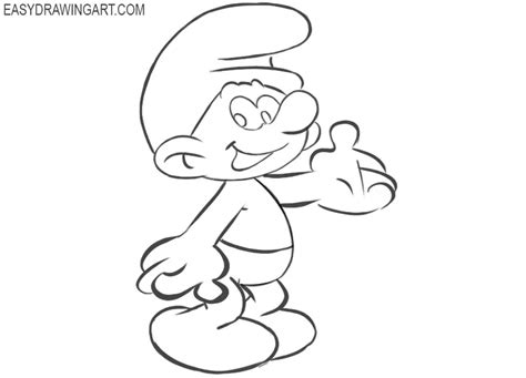 How to Draw a Smurf - Easy Drawing Art