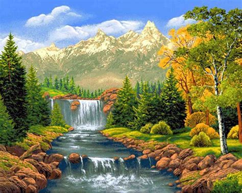 Landscape Waterfall Diamond Painting Kit - DIY – Diamond Painting Kits