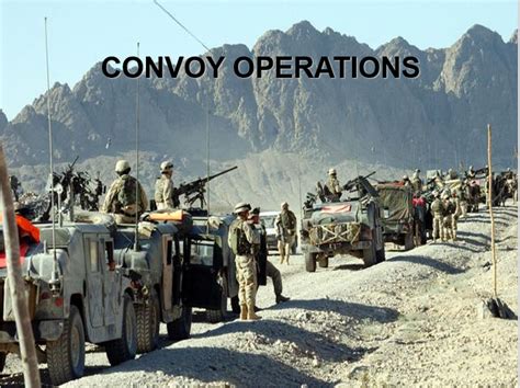 Convoy Operations at the Squad - PowerPoint Ranger, Pre-made Military ...